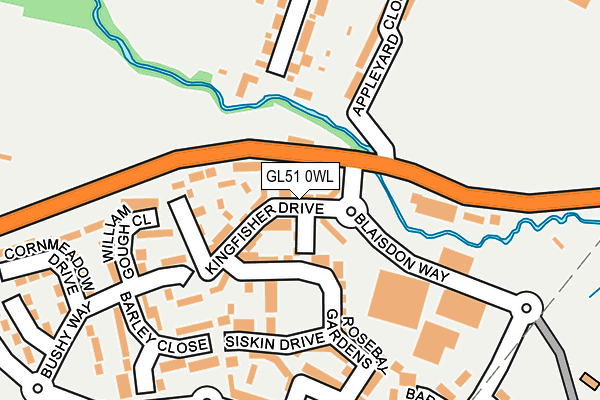 GL51 0WL map - OS OpenMap – Local (Ordnance Survey)