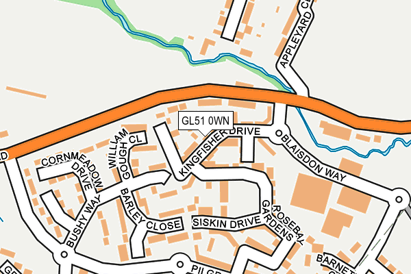 GL51 0WN map - OS OpenMap – Local (Ordnance Survey)