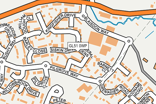 GL51 0WP map - OS OpenMap – Local (Ordnance Survey)