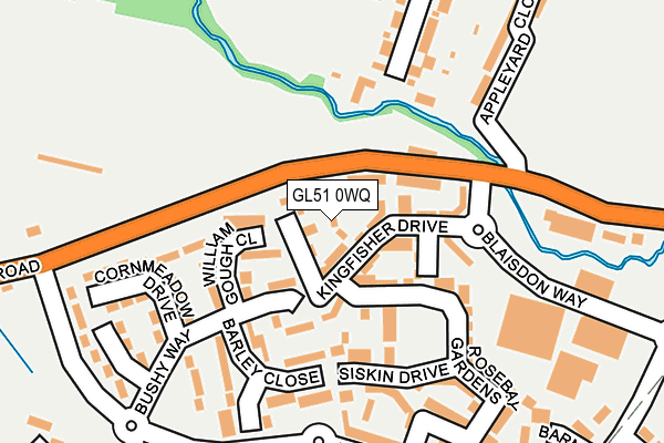 GL51 0WQ map - OS OpenMap – Local (Ordnance Survey)