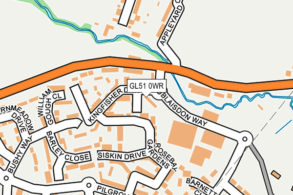 GL51 0WR map - OS OpenMap – Local (Ordnance Survey)