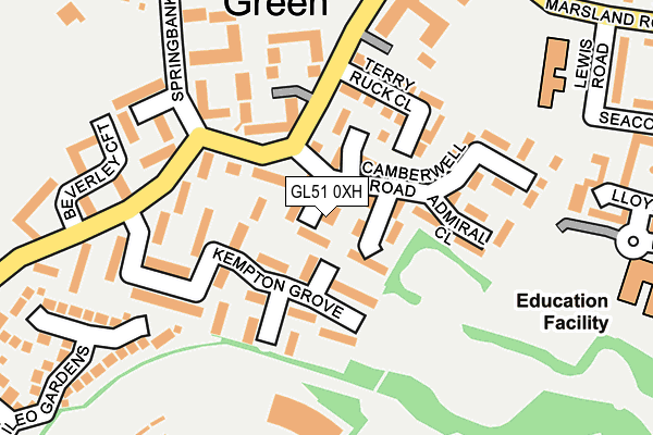 GL51 0XH map - OS OpenMap – Local (Ordnance Survey)