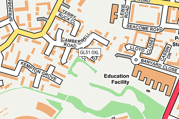 GL51 0XL map - OS OpenMap – Local (Ordnance Survey)