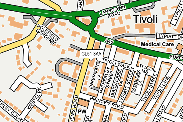 GL51 3AA map - OS OpenMap – Local (Ordnance Survey)