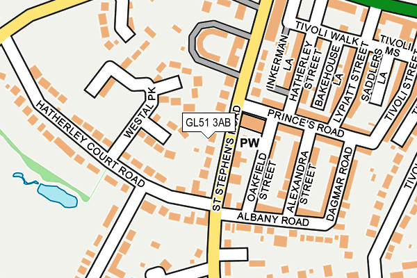 GL51 3AB map - OS OpenMap – Local (Ordnance Survey)