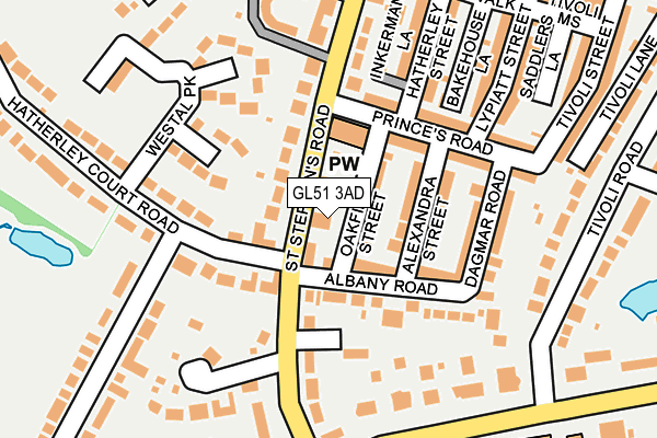 GL51 3AD map - OS OpenMap – Local (Ordnance Survey)