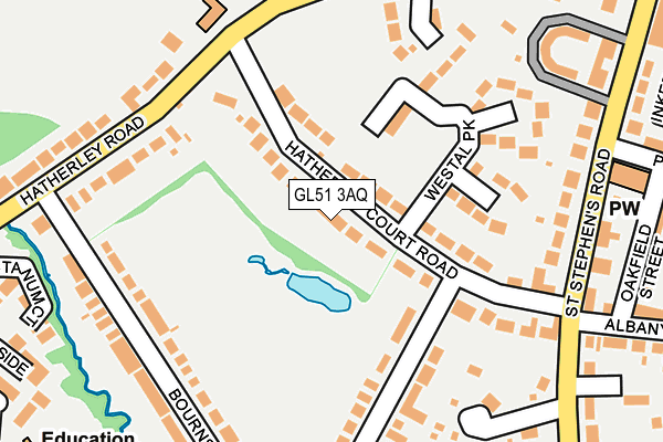 GL51 3AQ map - OS OpenMap – Local (Ordnance Survey)