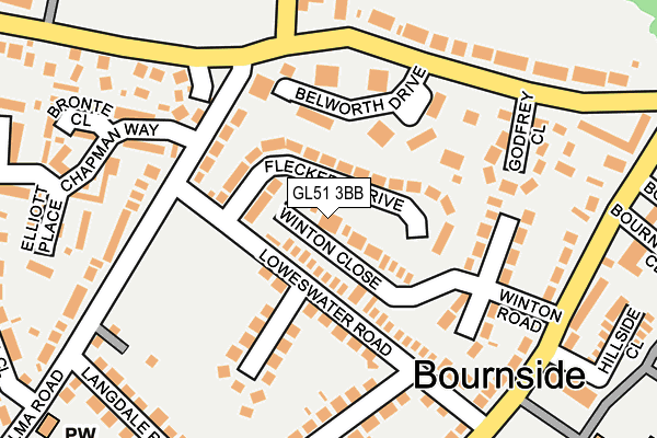 GL51 3BB map - OS OpenMap – Local (Ordnance Survey)