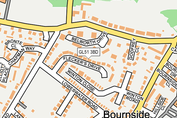 GL51 3BD map - OS OpenMap – Local (Ordnance Survey)