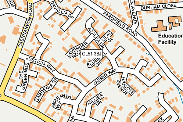 GL51 3BJ map - OS OpenMap – Local (Ordnance Survey)