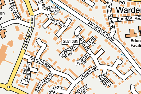 GL51 3BN map - OS OpenMap – Local (Ordnance Survey)