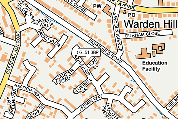 GL51 3BP map - OS OpenMap – Local (Ordnance Survey)