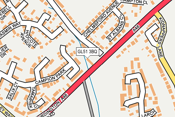 GL51 3BQ map - OS OpenMap – Local (Ordnance Survey)