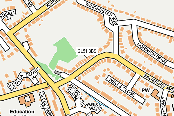 GL51 3BS map - OS OpenMap – Local (Ordnance Survey)
