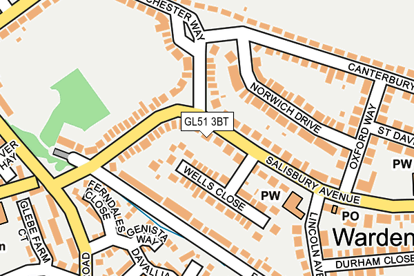 GL51 3BT map - OS OpenMap – Local (Ordnance Survey)