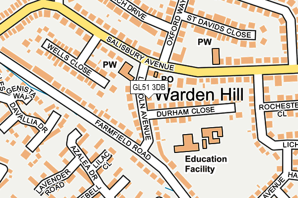 GL51 3DB map - OS OpenMap – Local (Ordnance Survey)