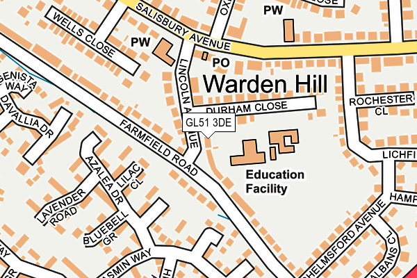 GL51 3DE map - OS OpenMap – Local (Ordnance Survey)