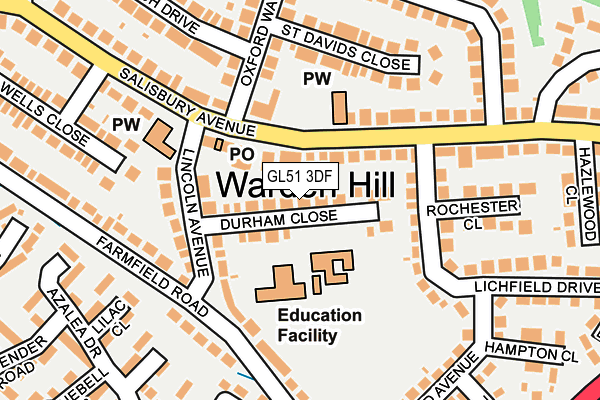 GL51 3DF map - OS OpenMap – Local (Ordnance Survey)
