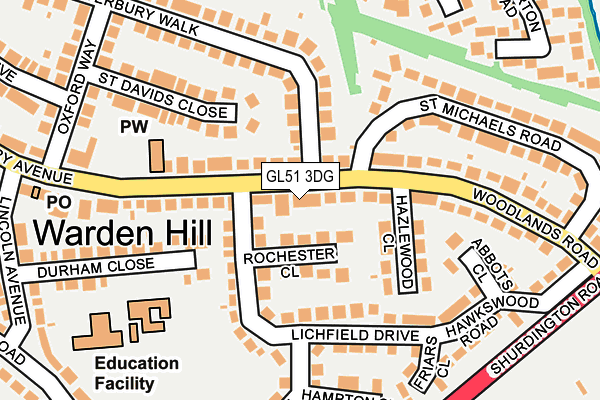 GL51 3DG map - OS OpenMap – Local (Ordnance Survey)