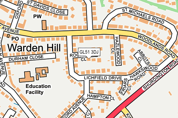 GL51 3DJ map - OS OpenMap – Local (Ordnance Survey)