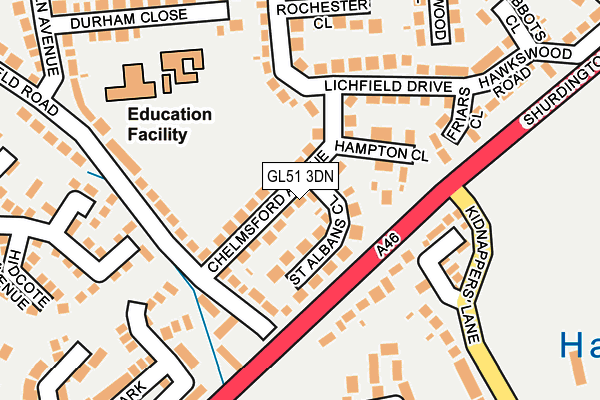 GL51 3DN map - OS OpenMap – Local (Ordnance Survey)
