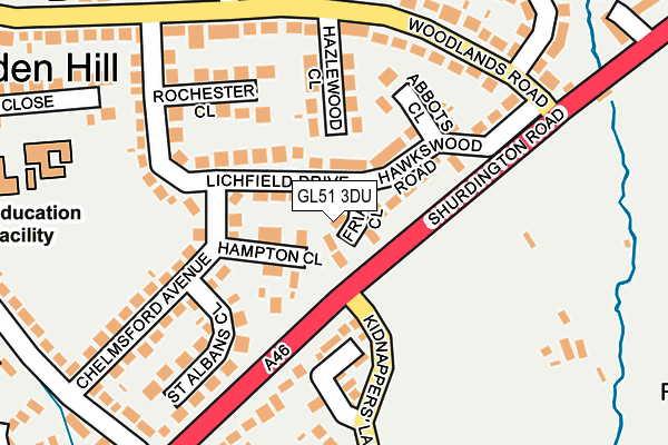 GL51 3DU map - OS OpenMap – Local (Ordnance Survey)