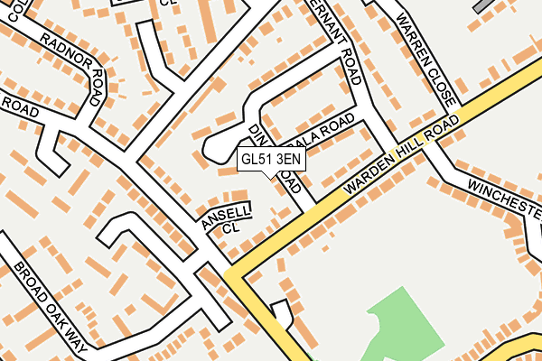 GL51 3EN map - OS OpenMap – Local (Ordnance Survey)