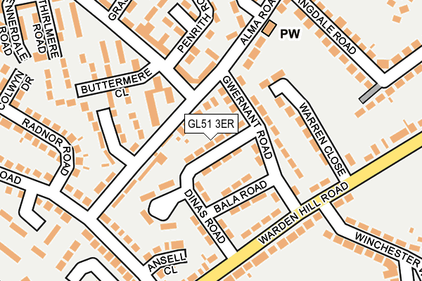 GL51 3ER map - OS OpenMap – Local (Ordnance Survey)