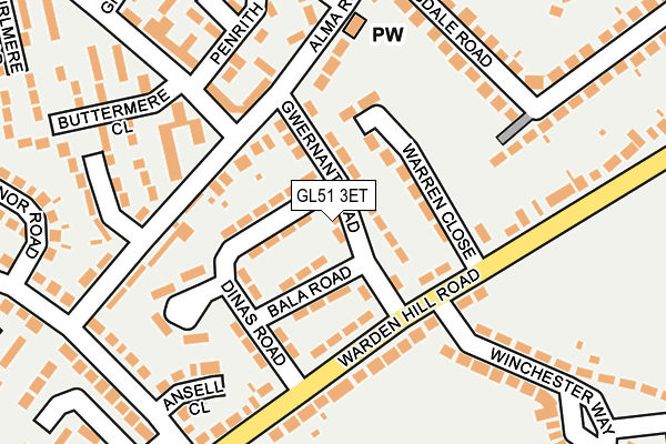 GL51 3ET map - OS OpenMap – Local (Ordnance Survey)