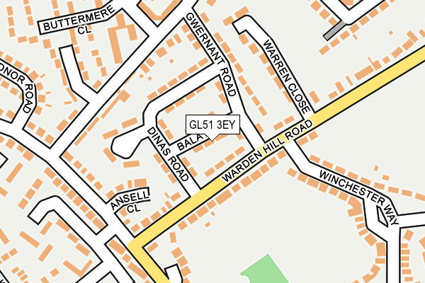 GL51 3EY map - OS OpenMap – Local (Ordnance Survey)