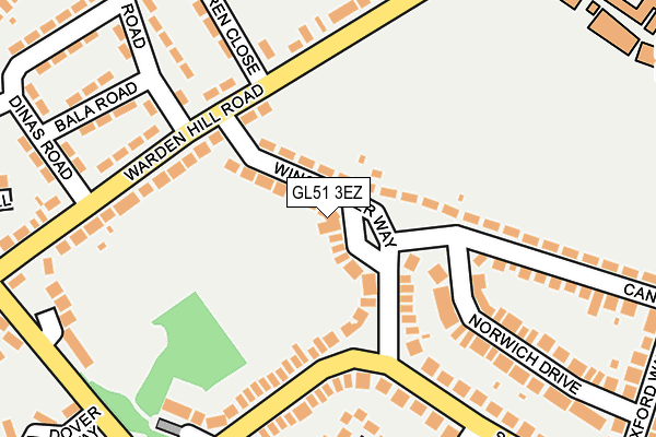 GL51 3EZ map - OS OpenMap – Local (Ordnance Survey)