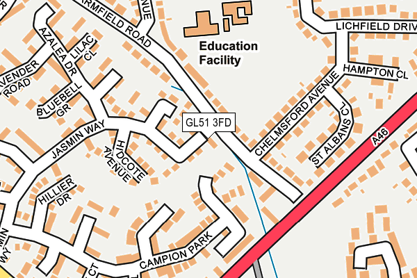 GL51 3FD map - OS OpenMap – Local (Ordnance Survey)