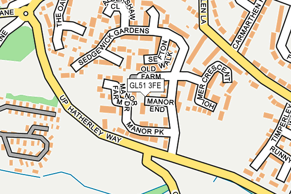 GL51 3FE map - OS OpenMap – Local (Ordnance Survey)