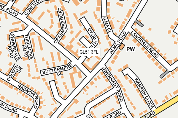 GL51 3FL map - OS OpenMap – Local (Ordnance Survey)