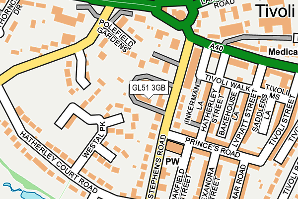 GL51 3GB map - OS OpenMap – Local (Ordnance Survey)