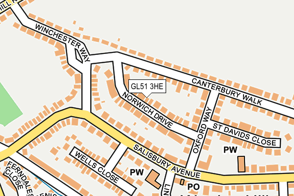 GL51 3HE map - OS OpenMap – Local (Ordnance Survey)
