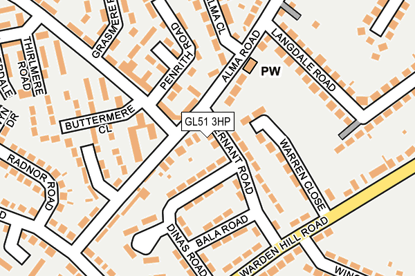 GL51 3HP map - OS OpenMap – Local (Ordnance Survey)