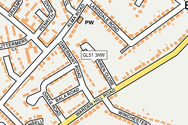 GL51 3HW map - OS OpenMap – Local (Ordnance Survey)