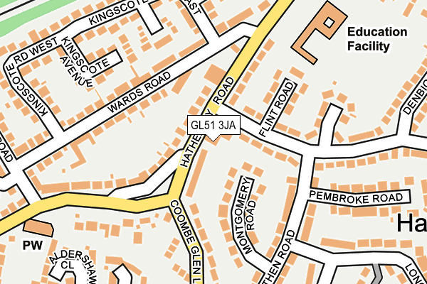 GL51 3JA map - OS OpenMap – Local (Ordnance Survey)