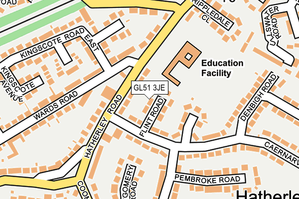 GL51 3JE map - OS OpenMap – Local (Ordnance Survey)
