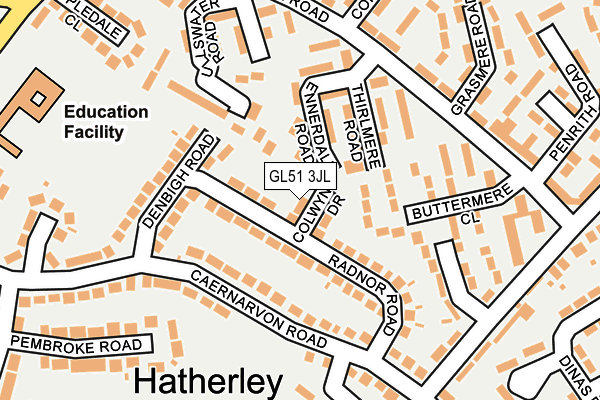 GL51 3JL map - OS OpenMap – Local (Ordnance Survey)