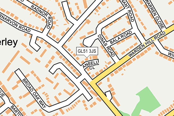 GL51 3JS map - OS OpenMap – Local (Ordnance Survey)