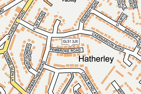 GL51 3JX map - OS OpenMap – Local (Ordnance Survey)