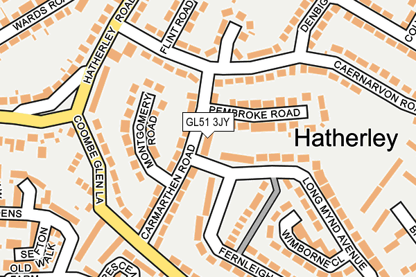 GL51 3JY map - OS OpenMap – Local (Ordnance Survey)