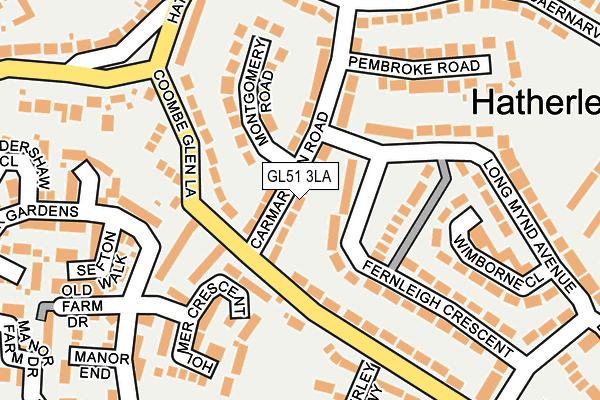 GL51 3LA map - OS OpenMap – Local (Ordnance Survey)