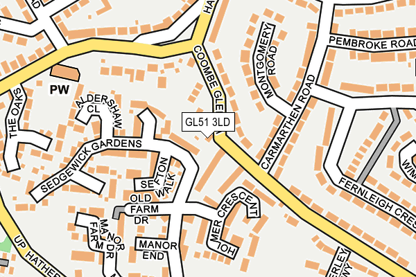 GL51 3LD map - OS OpenMap – Local (Ordnance Survey)