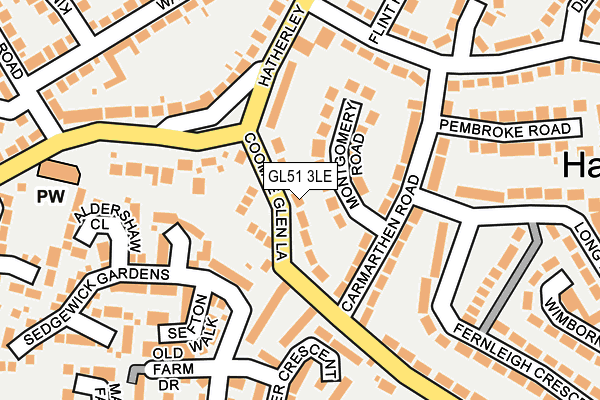 GL51 3LE map - OS OpenMap – Local (Ordnance Survey)