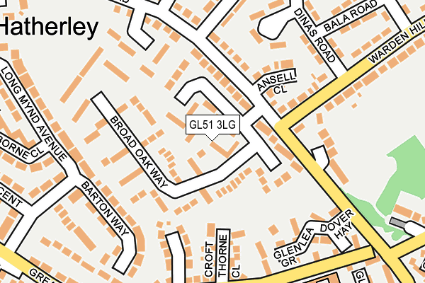 GL51 3LG map - OS OpenMap – Local (Ordnance Survey)