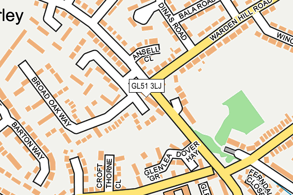 GL51 3LJ map - OS OpenMap – Local (Ordnance Survey)