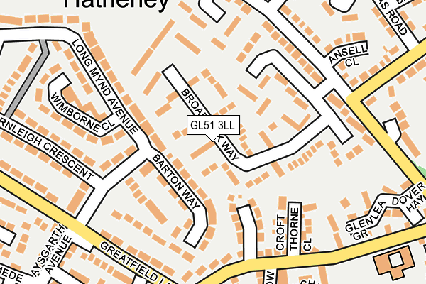 GL51 3LL map - OS OpenMap – Local (Ordnance Survey)